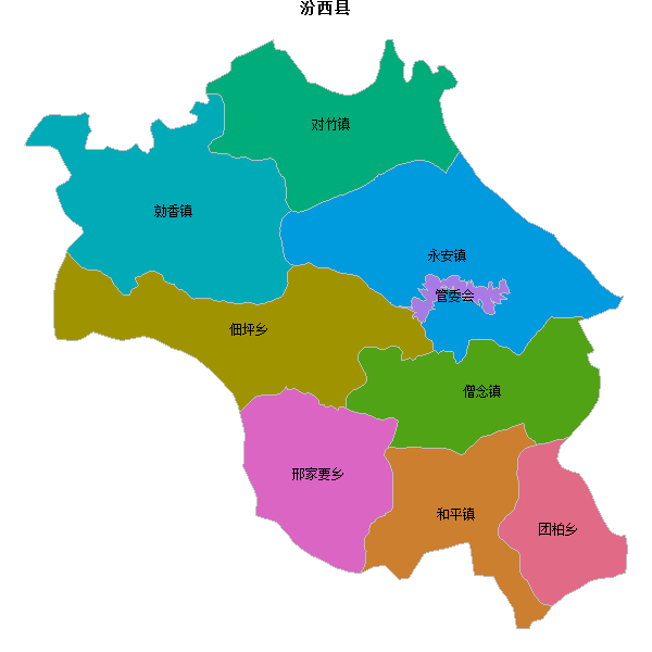 汾西县乡镇地图KML数据WGS84坐标系.KML