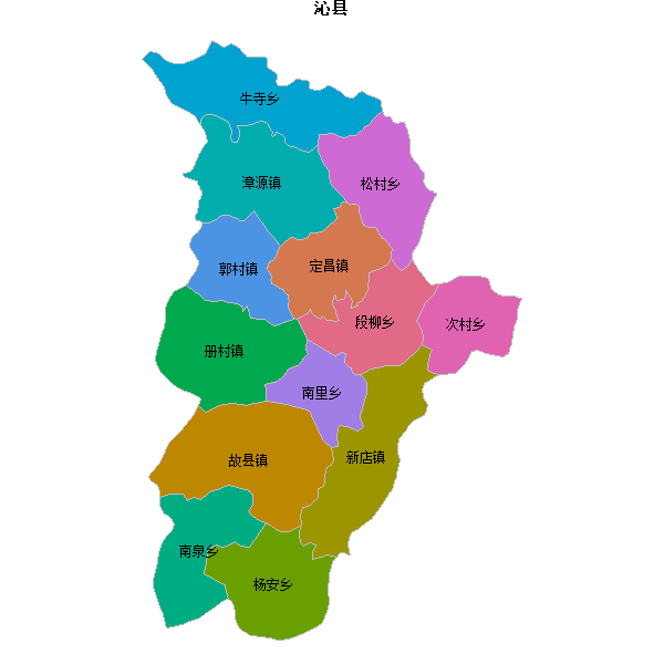 沁县乡镇地图shp数据WGS84坐标系.shp