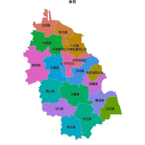 沛县乡镇地图shp数据WGS84坐标系.shp