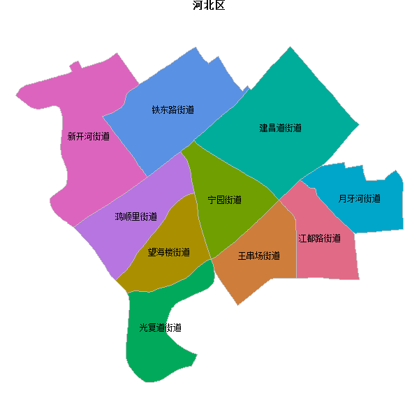 河北区乡镇地图shp数据WGS84坐标系.shp