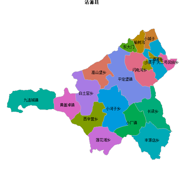 沽源县乡镇地图shp数据WGS84坐标系.shp