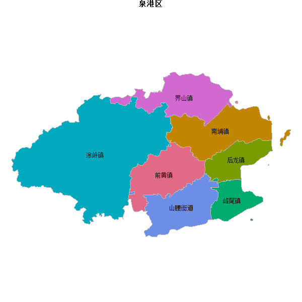 泉港区乡镇地图DWG数据WGS84坐标系.DWG