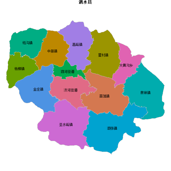 泗水县乡镇地图shp数据WGS84坐标系.shp