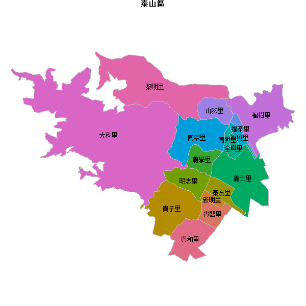 泰山區乡镇地图shp数据WGS84坐标系.shp