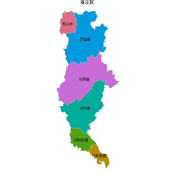 洛江区乡镇地图shp数据WGS84坐标系.shp