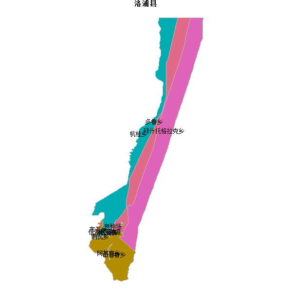 洛浦县乡镇地图shp数据WGS84坐标系.shp