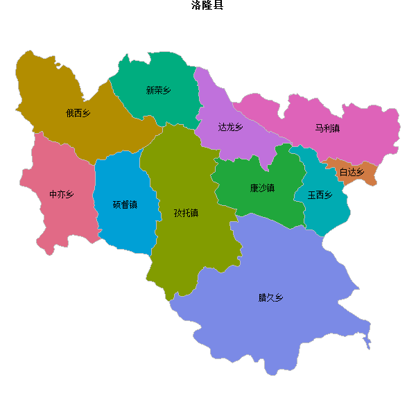 洛隆县乡镇地图shp数据WGS84坐标系.shp