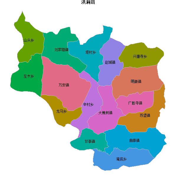 洪洞县乡镇地图KML数据WGS84坐标系.KML