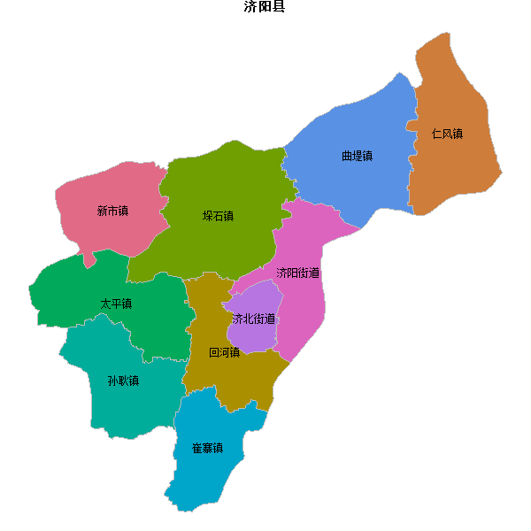 济阳县乡镇地图shp数据WGS84坐标系.shp