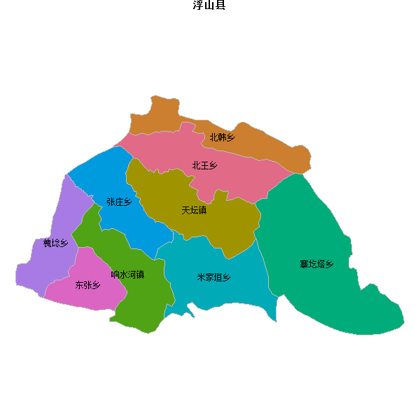 浮山县乡镇地图KML数据WGS84坐标系.KML