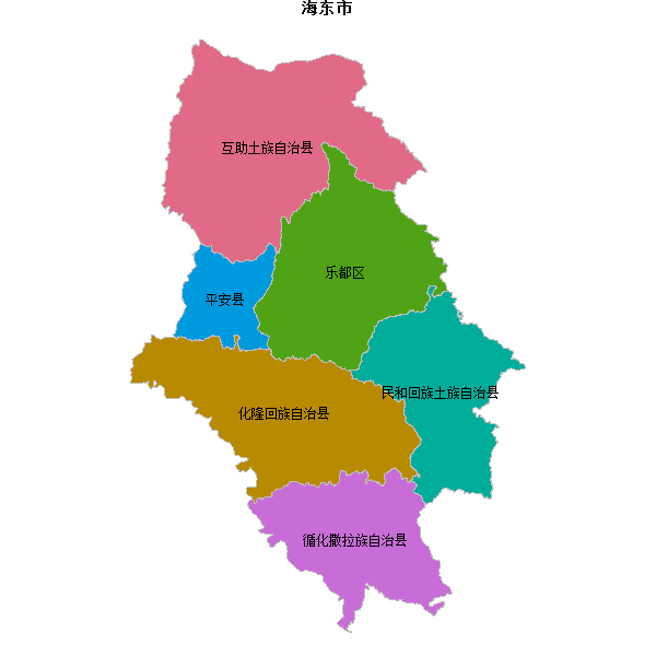 海东市地图shp数据WGS84坐标系.shp