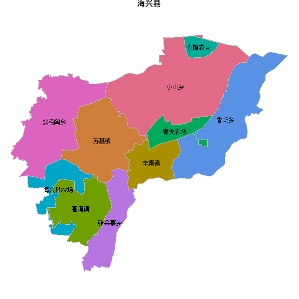 海兴县乡镇地图shp数据WGS84坐标系.shp