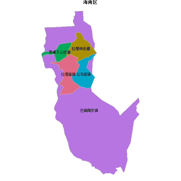 海南区乡镇地图shp数据WGS84坐标系.shp