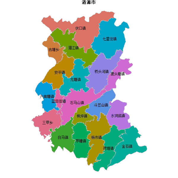 涟源市乡镇地图ppt数据WGS84坐标系.ppt