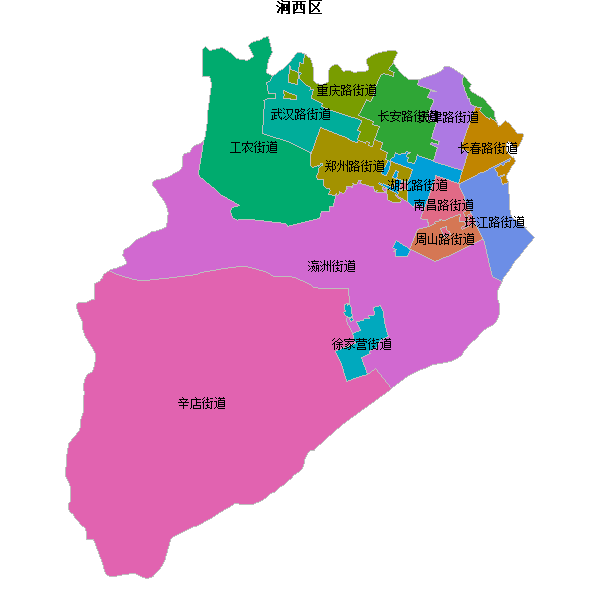 涧西区乡镇地图KML数据WGS84坐标系.KML