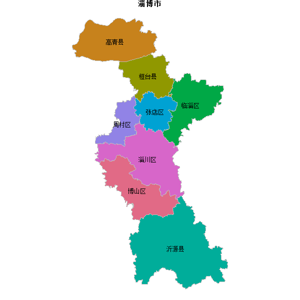 淄博市地图shp数据WGS84坐标系.shp