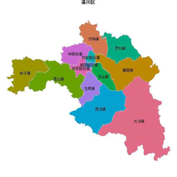 淄川区乡镇地图shp数据WGS84坐标系.shp