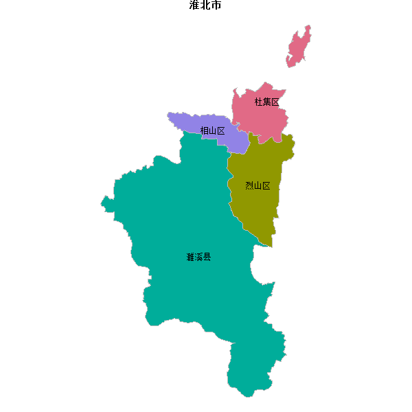 淮北市地图shp数据WGS84坐标系.shp