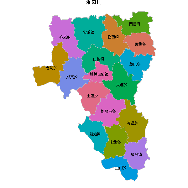 淮阳县乡镇地图KML数据WGS84坐标系.KML