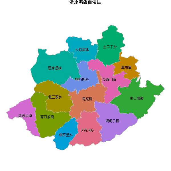 清原满族自治县乡镇地图shp数据WGS84坐标系.shp