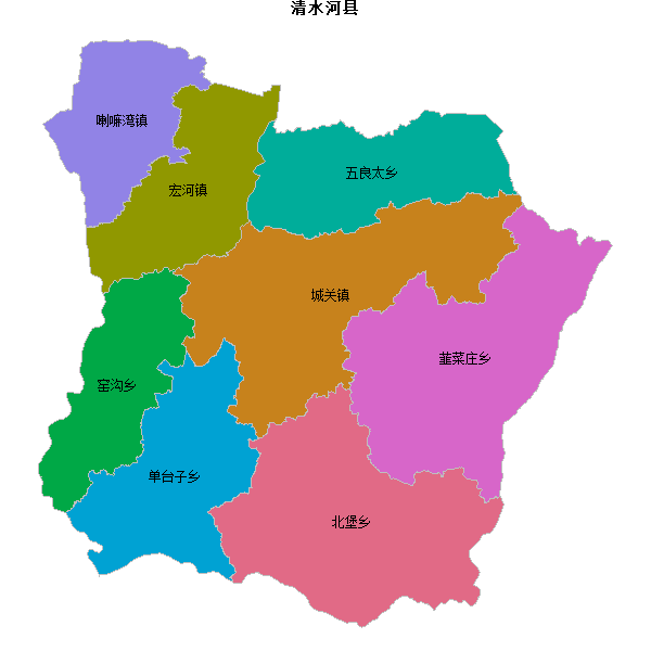 清水河县乡镇地图shp数据WGS84坐标系.shp