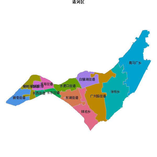 清河区乡镇地图shp数据WGS84坐标系.shp