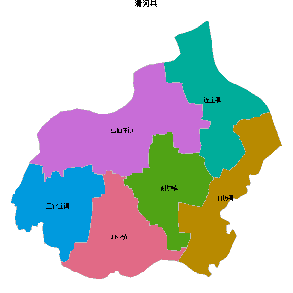 清河县乡镇地图shp数据WGS84坐标系.shp