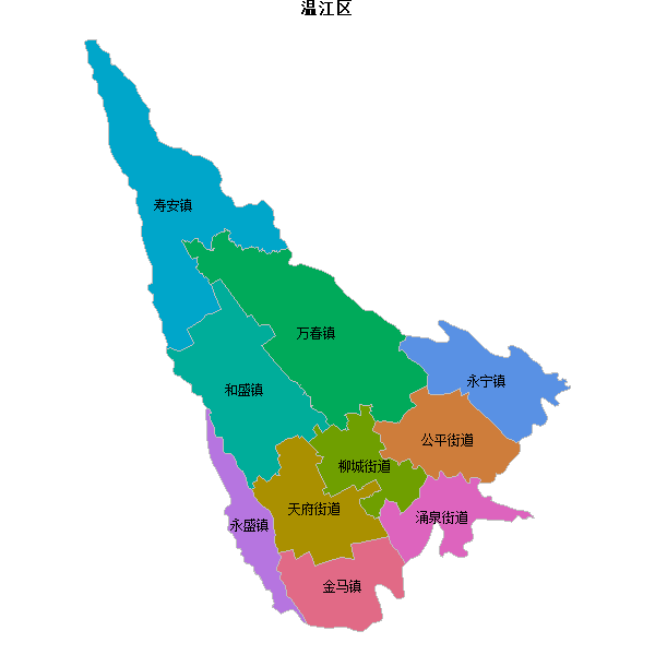 温江区乡镇地图shp数据WGS84坐标系.shp