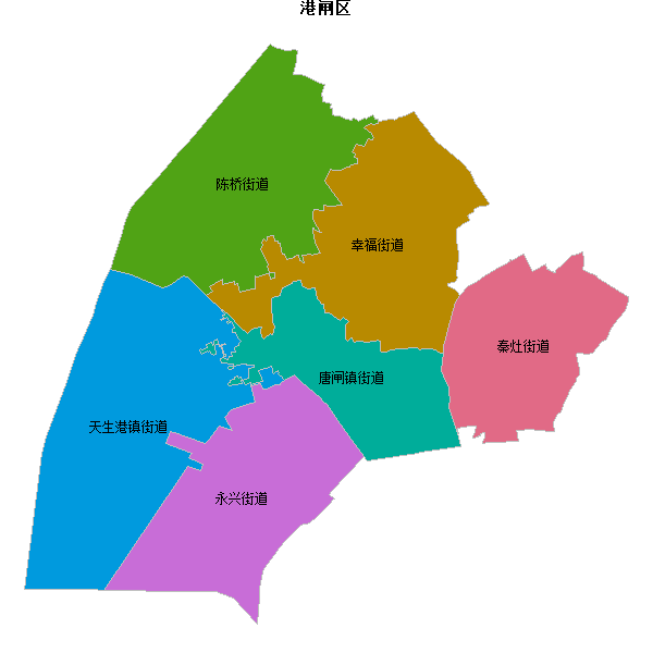 港闸区乡镇地图shp数据WGS84坐标系.shp