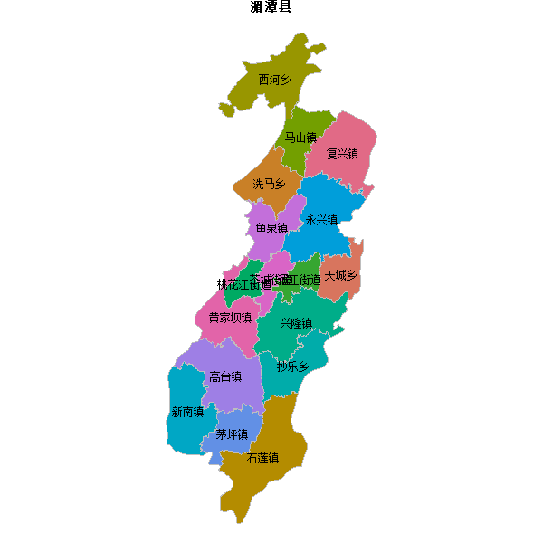 湄潭县乡镇地图shp数据WGS84坐标系.shp