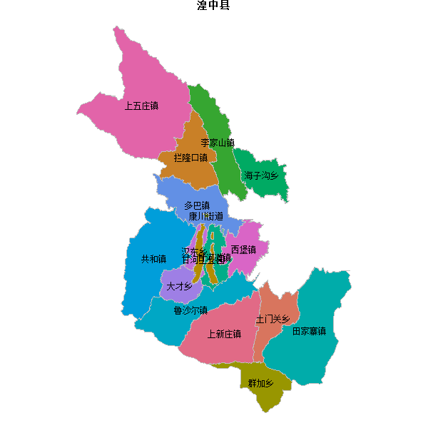 湟中县乡镇地图shp数据WGS84坐标系.shp