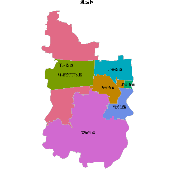 潍城区乡镇地图shp数据WGS84坐标系.shp