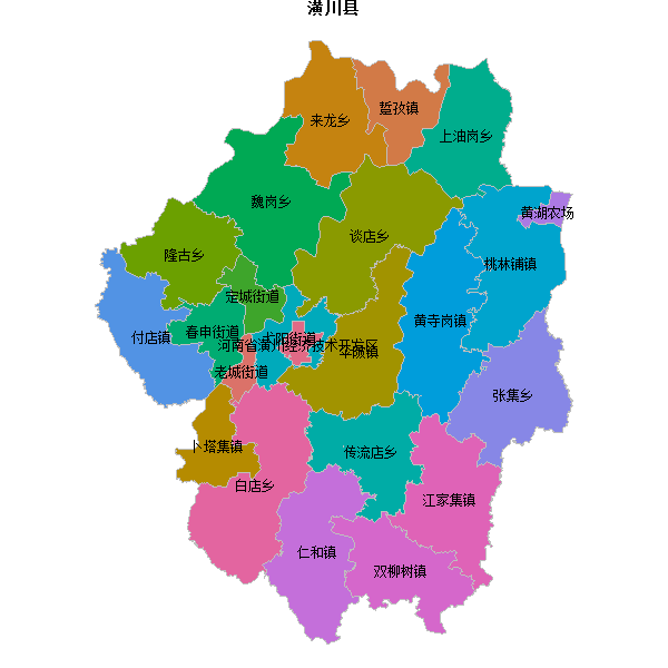 潢川县乡镇地图KML数据WGS84坐标系.KML