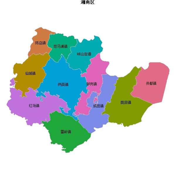 潮南区乡镇地图JSON数据WGS84坐标系.json