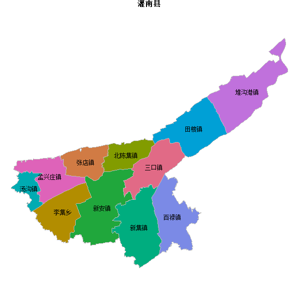 灌南县乡镇地图shp数据WGS84坐标系.shp