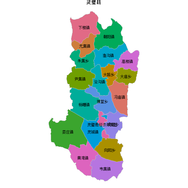 灵璧县乡镇地图shp数据WGS84坐标系.shp