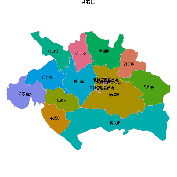 灵石县乡镇地图shp数据WGS84坐标系.shp