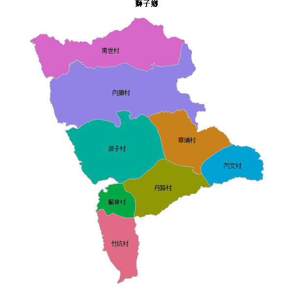 獅子鄉乡镇地图shp数据WGS84坐标系.shp