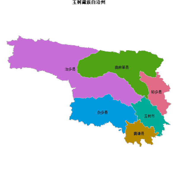 玉树藏族自治州地图shp数据WGS84坐标系.shp