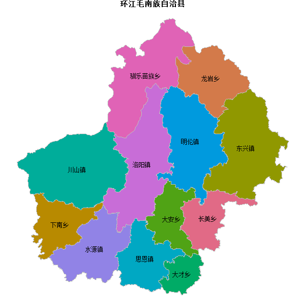 环江毛南族自治县乡镇地图shp数据WGS84坐标系.shp