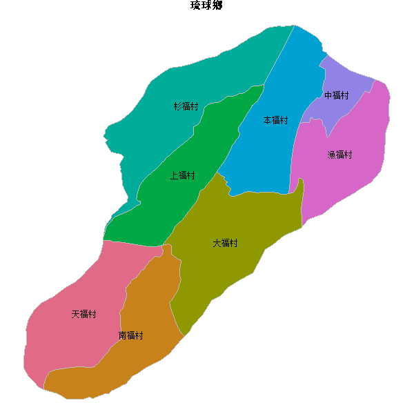 琉球鄉乡镇地图shp数据WGS84坐标系.shp
