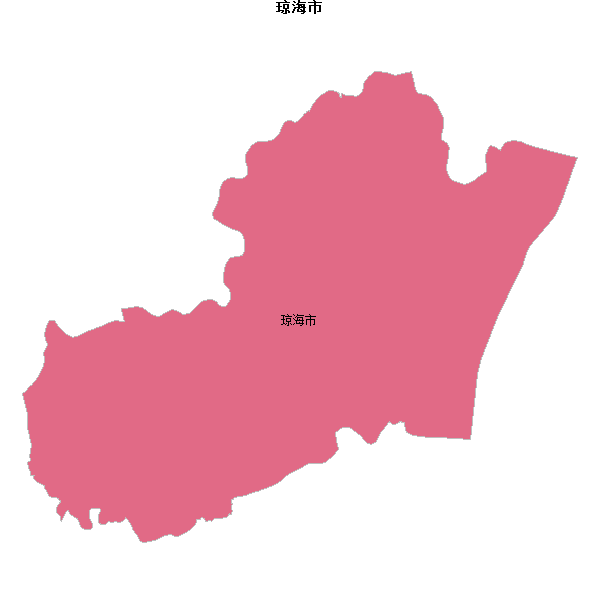 琼海市地图shp数据WGS84坐标系.shp