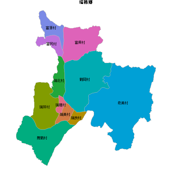 瑞穗鄉乡镇地图shp数据WGS84坐标系.shp