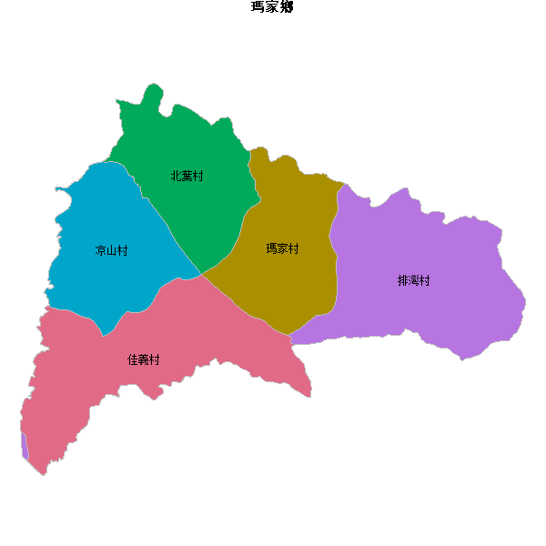 瑪家鄉乡镇地图shp数据WGS84坐标系.shp
