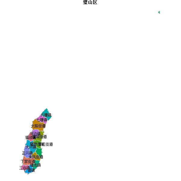 璧山区乡镇地图shp数据WGS84坐标系.shp