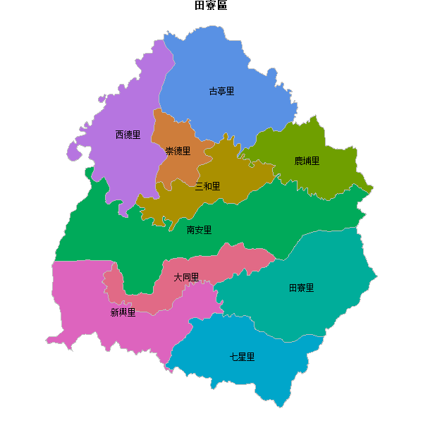 田寮區乡镇地图shp数据WGS84坐标系.shp