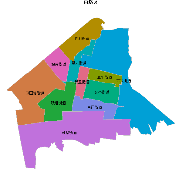 白塔区乡镇地图KML数据WGS84坐标系.KML