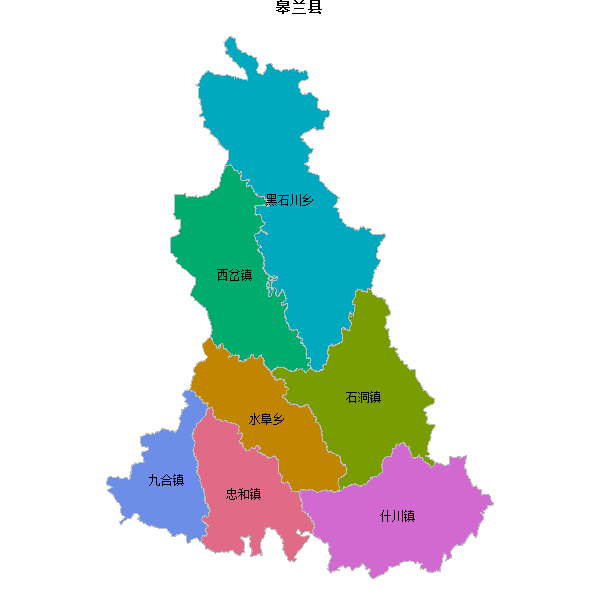 皋兰县乡镇地图shp数据WGS84坐标系.shp