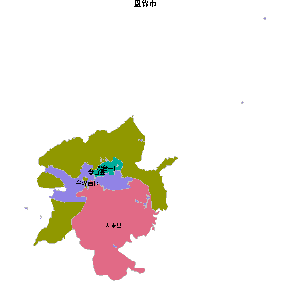 盘锦市地图shp数据WGS84坐标系.shp