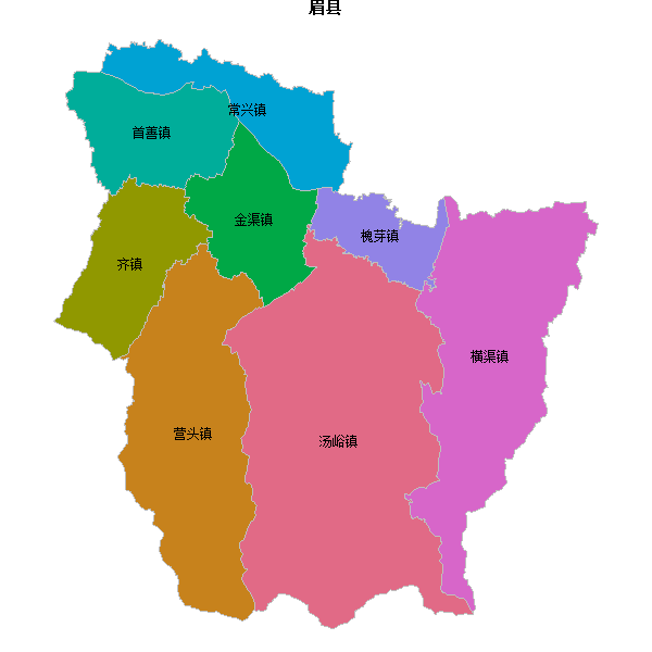 眉县乡镇地图shp数据WGS84坐标系.shp